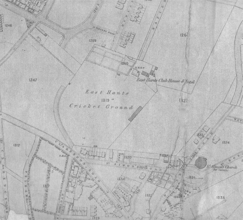 Portsmouth - East Hants Cricket Ground : Image credit Hampshire Cricket History